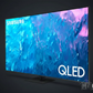 Samsung QLED TV with DARCOM logo - Dark Background