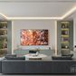 Samsung QLED TV with DARCOM logo - Living Room