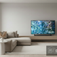Samsung QLED TV with DARCOM logo - Minimalistic Space