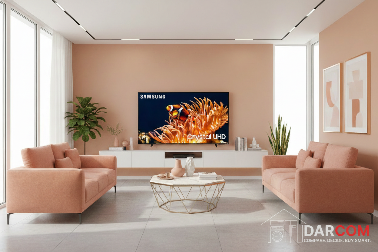 Samsung TV with DARCOM logo - Living Room