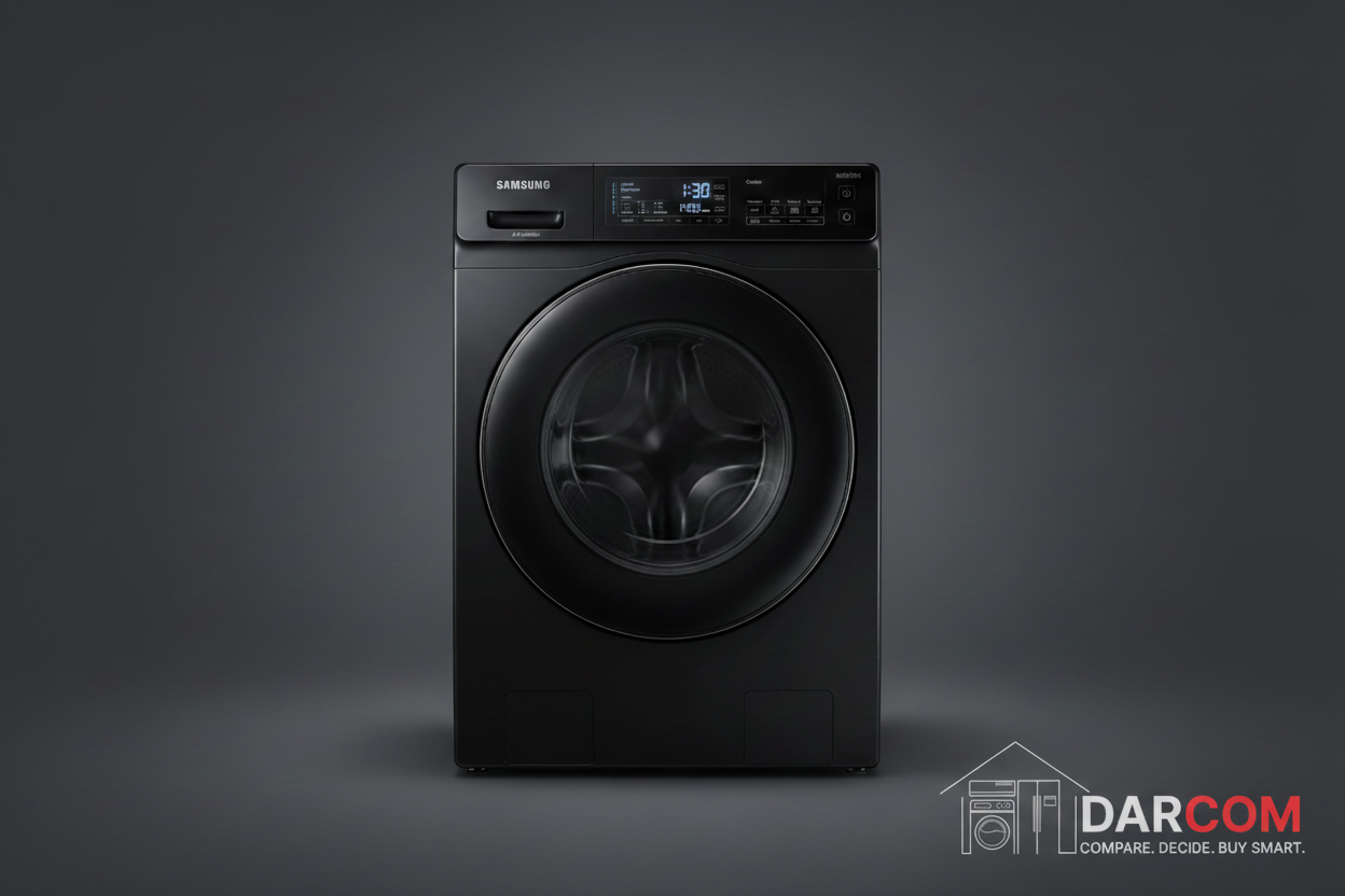 Samsung Washing Machine Dark Background with DARCOM Logo
