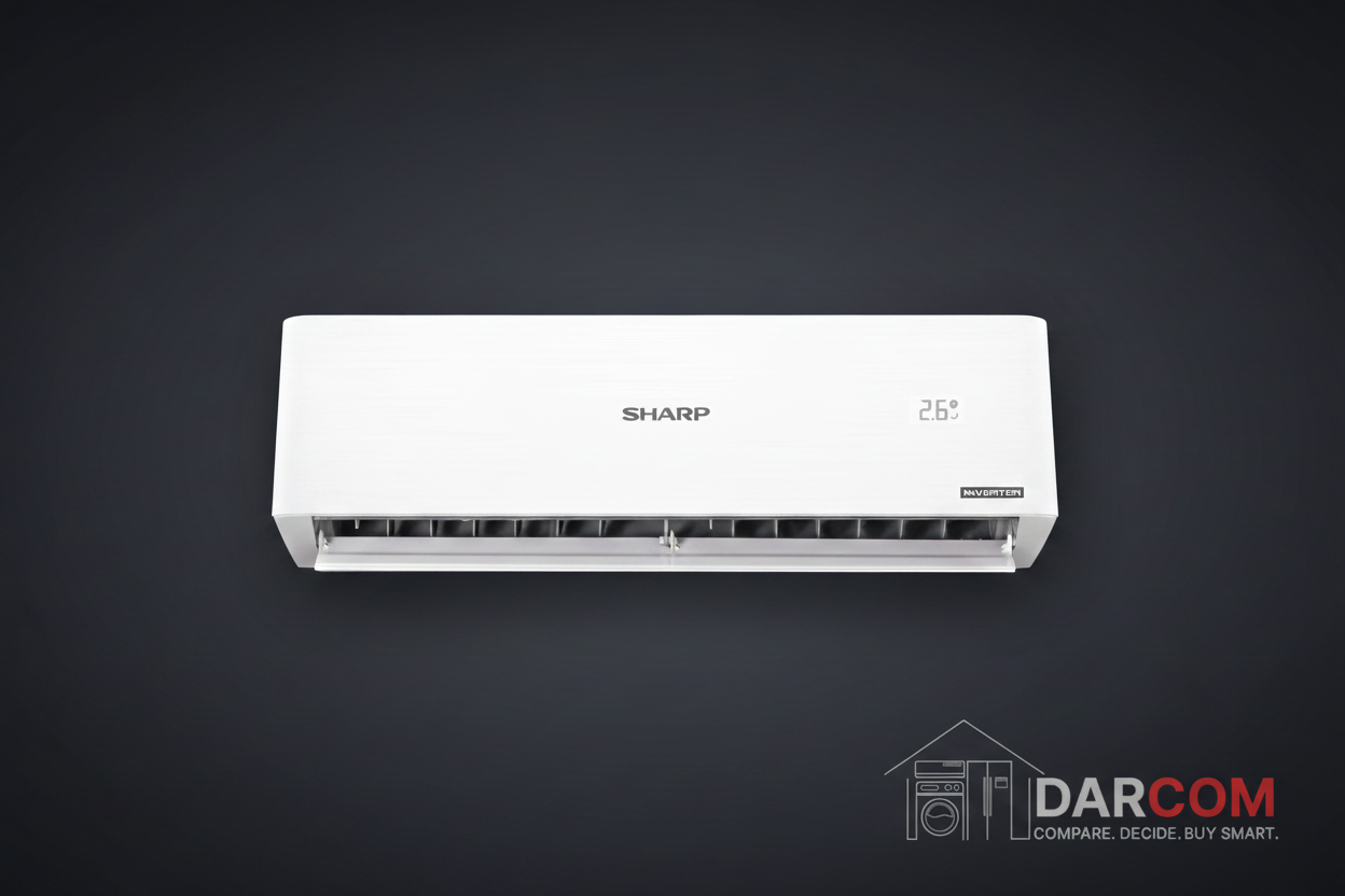 Sharp Air Conditioner Dark Theme with DARCOM Logo