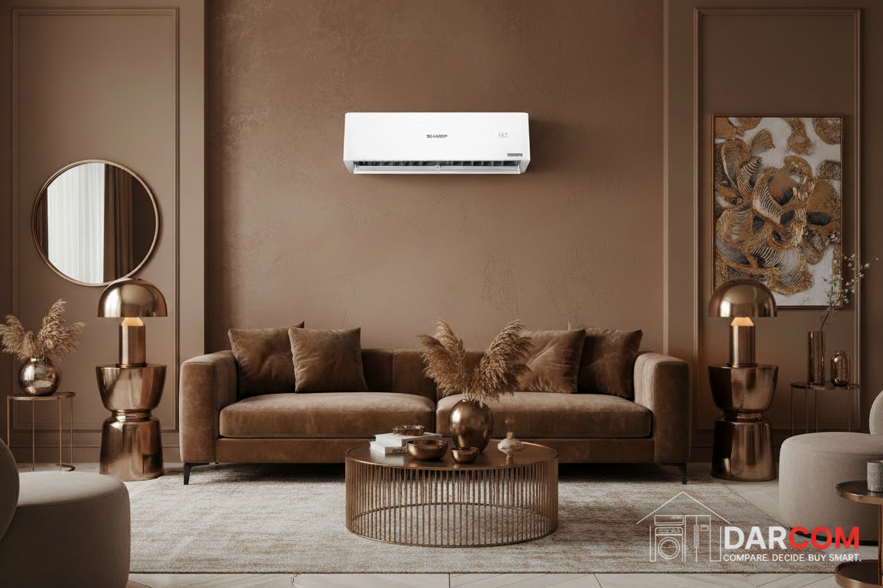 Sharp Air Conditioner Living Room Bronze with DARCOM Logo