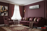 Sharp Air Conditioner Living Room Maroon with DARCOM Logo
