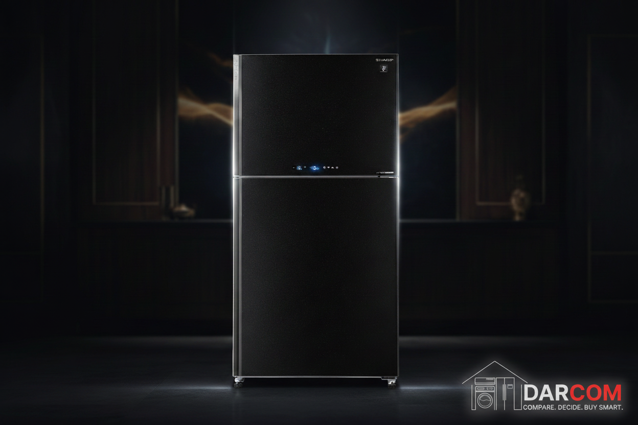Sharp Refrigerator Dark Luxury with Darcom Logo