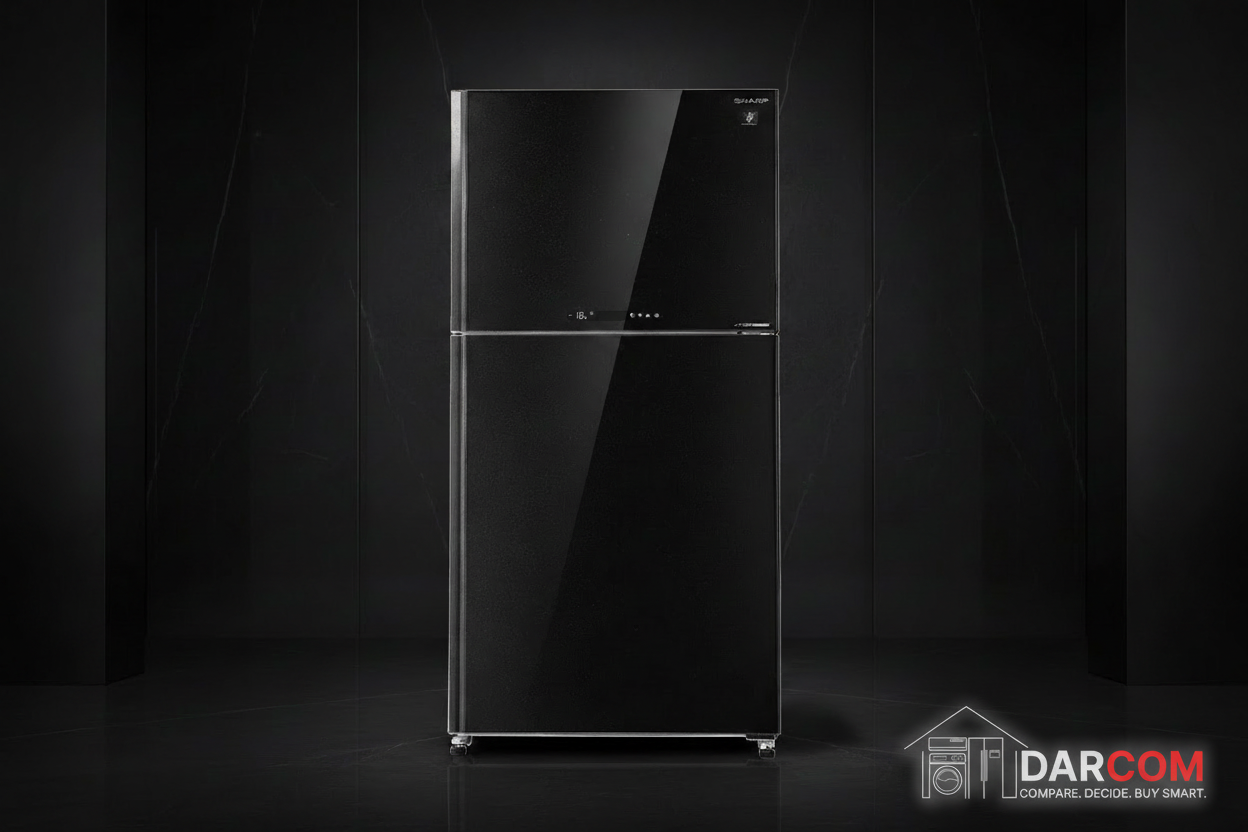 Sharp Refrigerator Dark Luxury with Darcom Logo