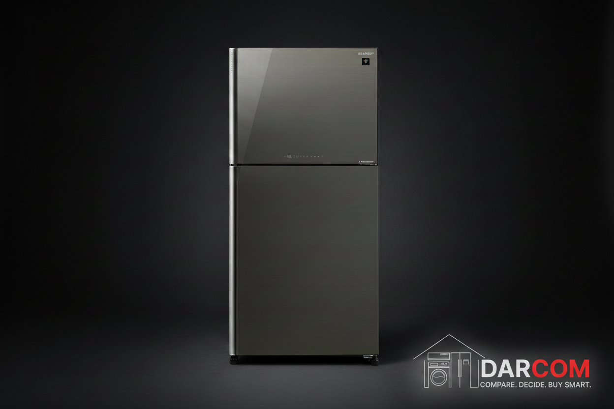 Sharp Refrigerator Dark Luxury with Darcom Logo