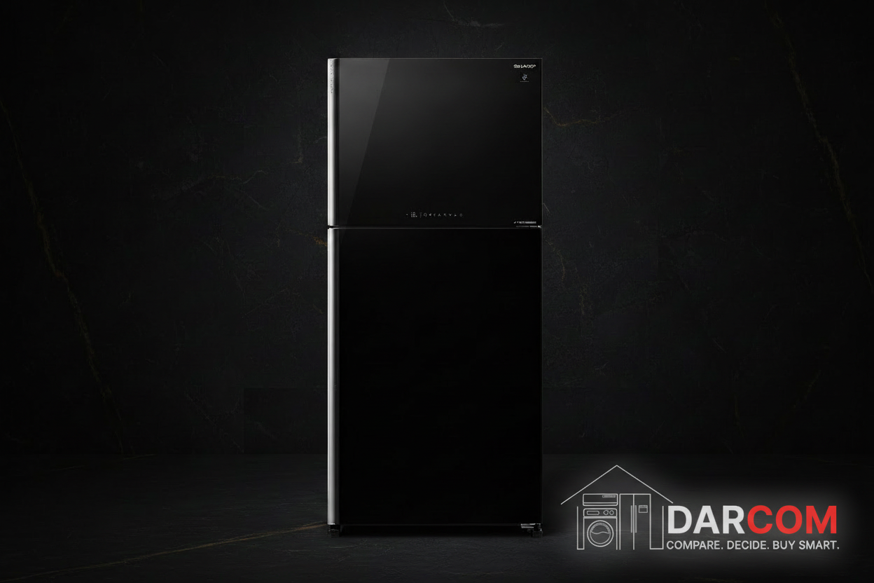Sharp Refrigerator Dark Luxury with Darcom Logo
