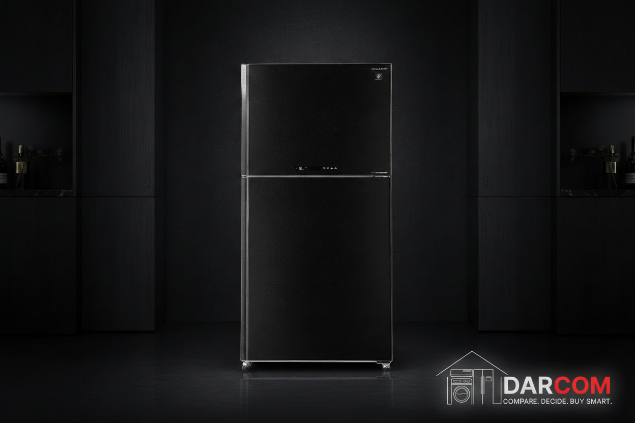 Sharp Refrigerator Dark Luxury with Darcom Logo