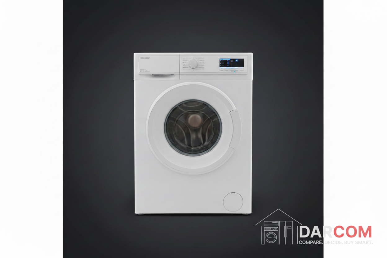Sharp Washing Machine Dark Background with DARCOM Logo
