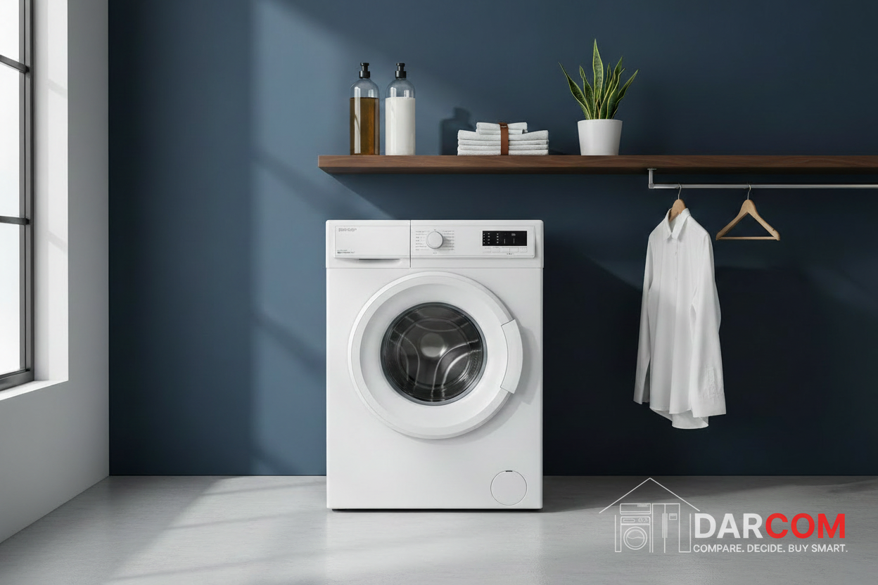 Sharp Washing Machine Lifestyle with DARCOM Logo