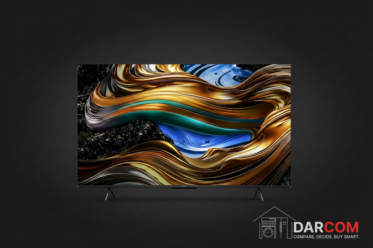 TCL 43P755 with DARCOM logo - Dark Background