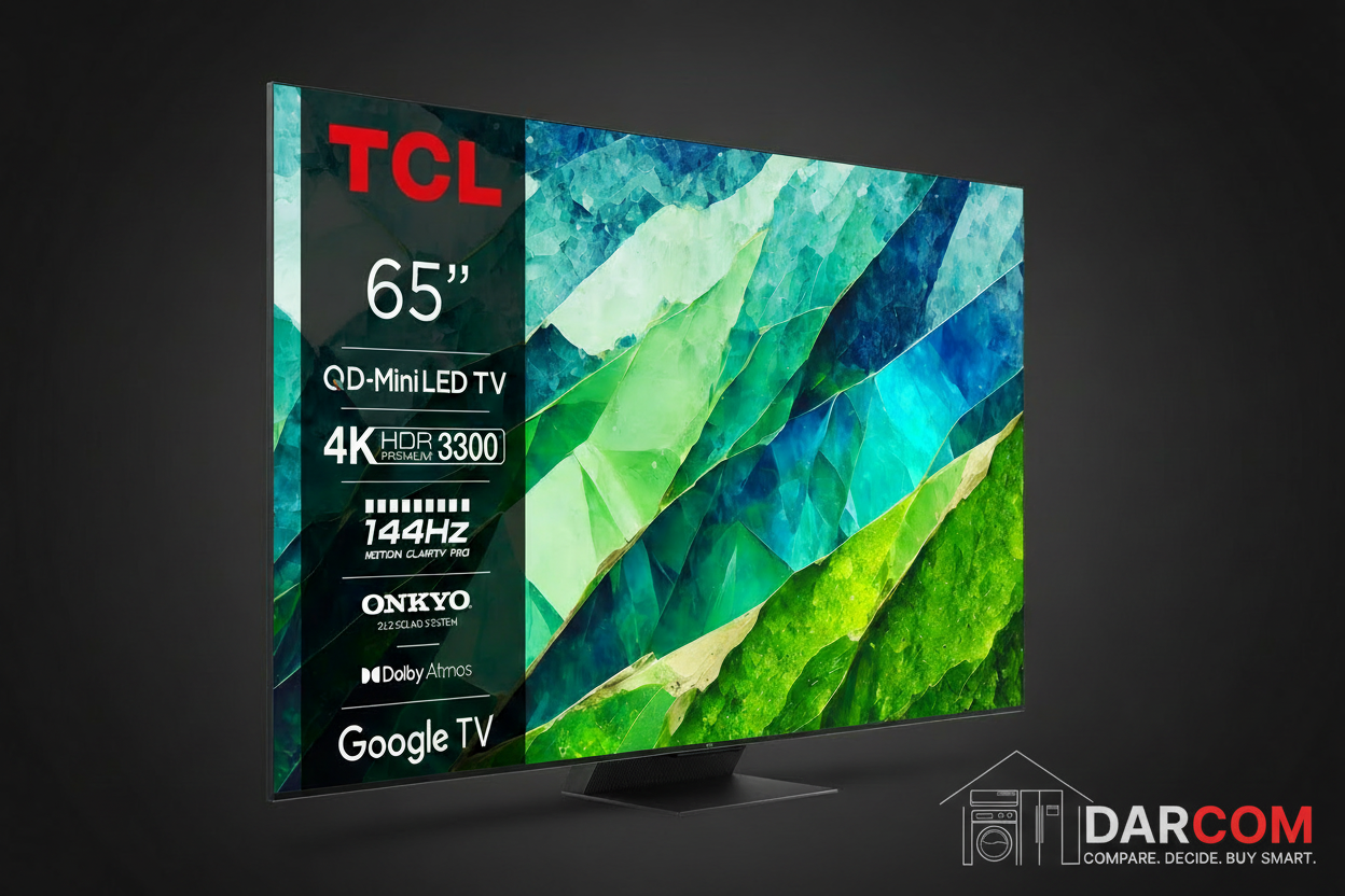 TCL 65C855 with DARCOM Logo - Dark