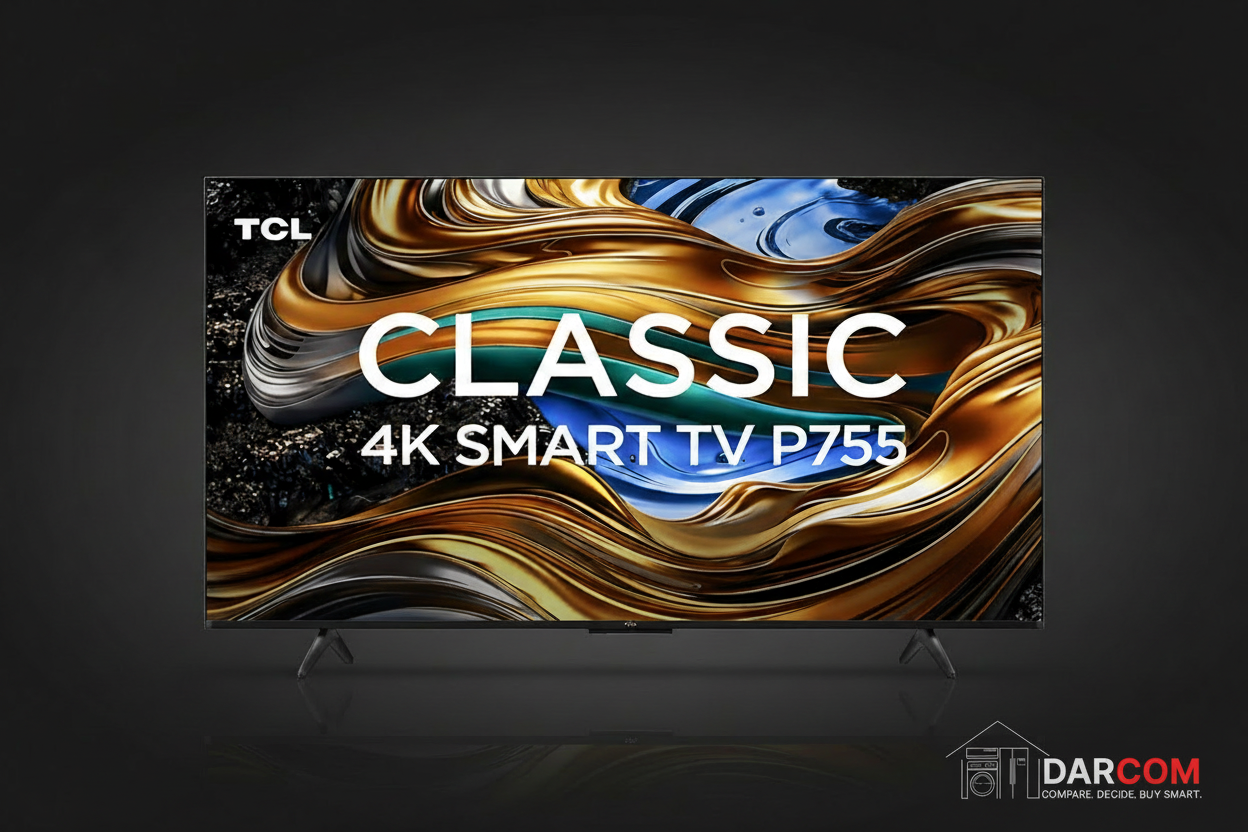 TCL TV Dark Background with DARCOM logo