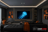 TCL TV with DARCOM logo - Lifestyle