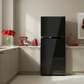Toshiba Black Stainless Refrigerator - Lifestyle with DARCOM Logo