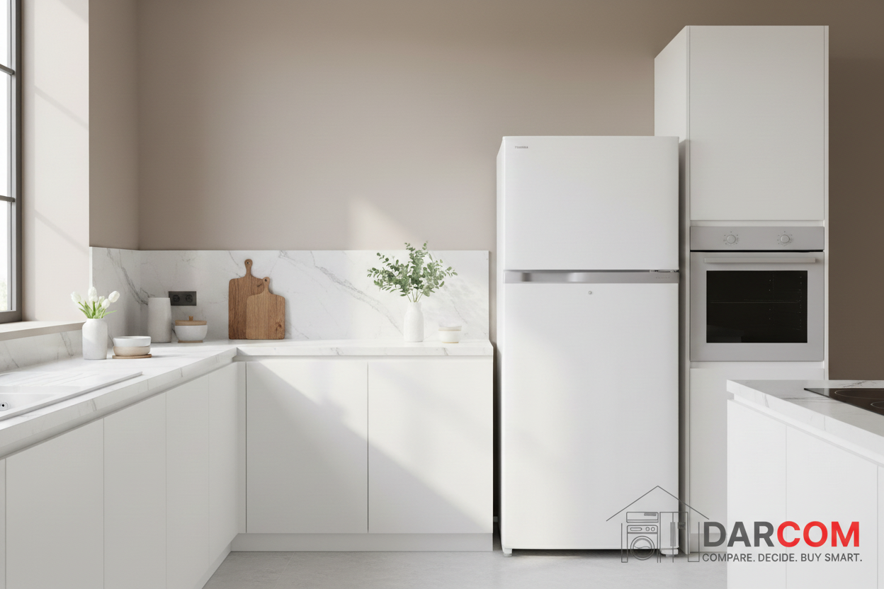 Toshiba Refrigerator Lifestyle with DARCOM Logo