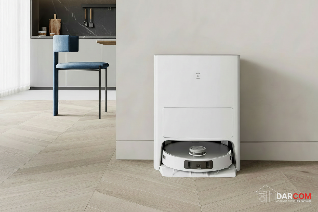 Vacuum with station and DARCOM logo