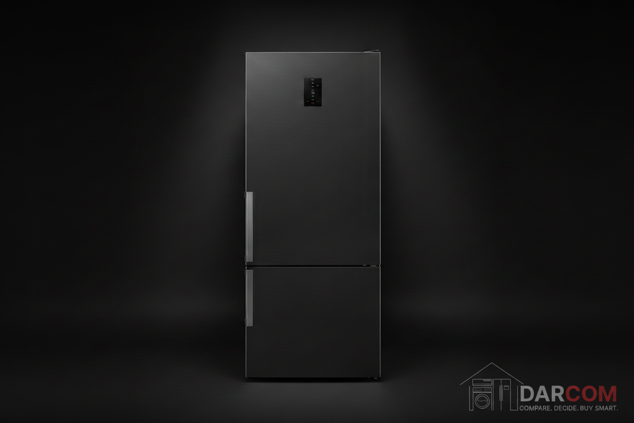 Vestel Refrigerator - Dark Background with DARCOM Logo