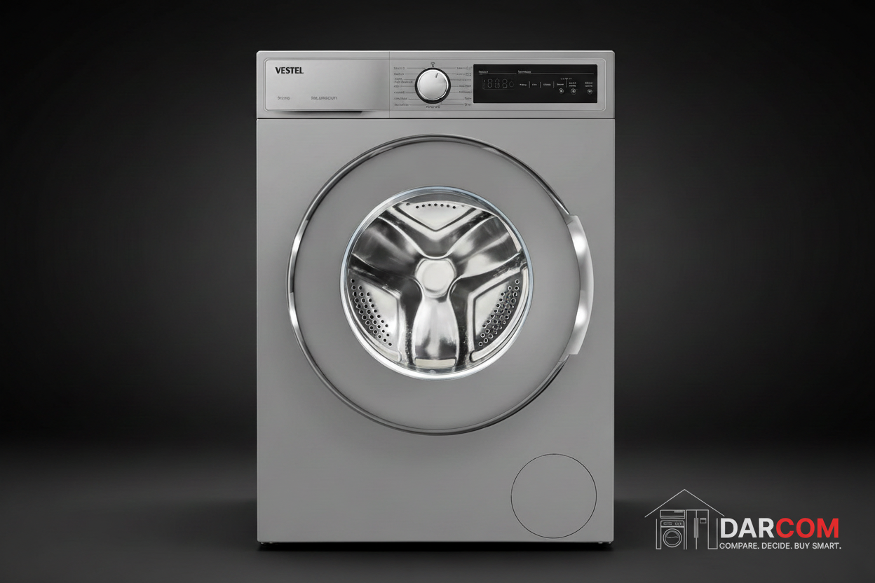 Vestel Washing Machine Product Shot with DARCOM Logo