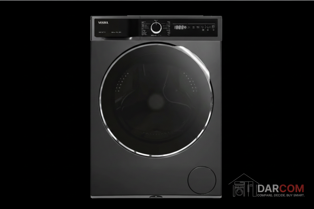 Vestel Washing Machine Product Shot with DARCOM Logo