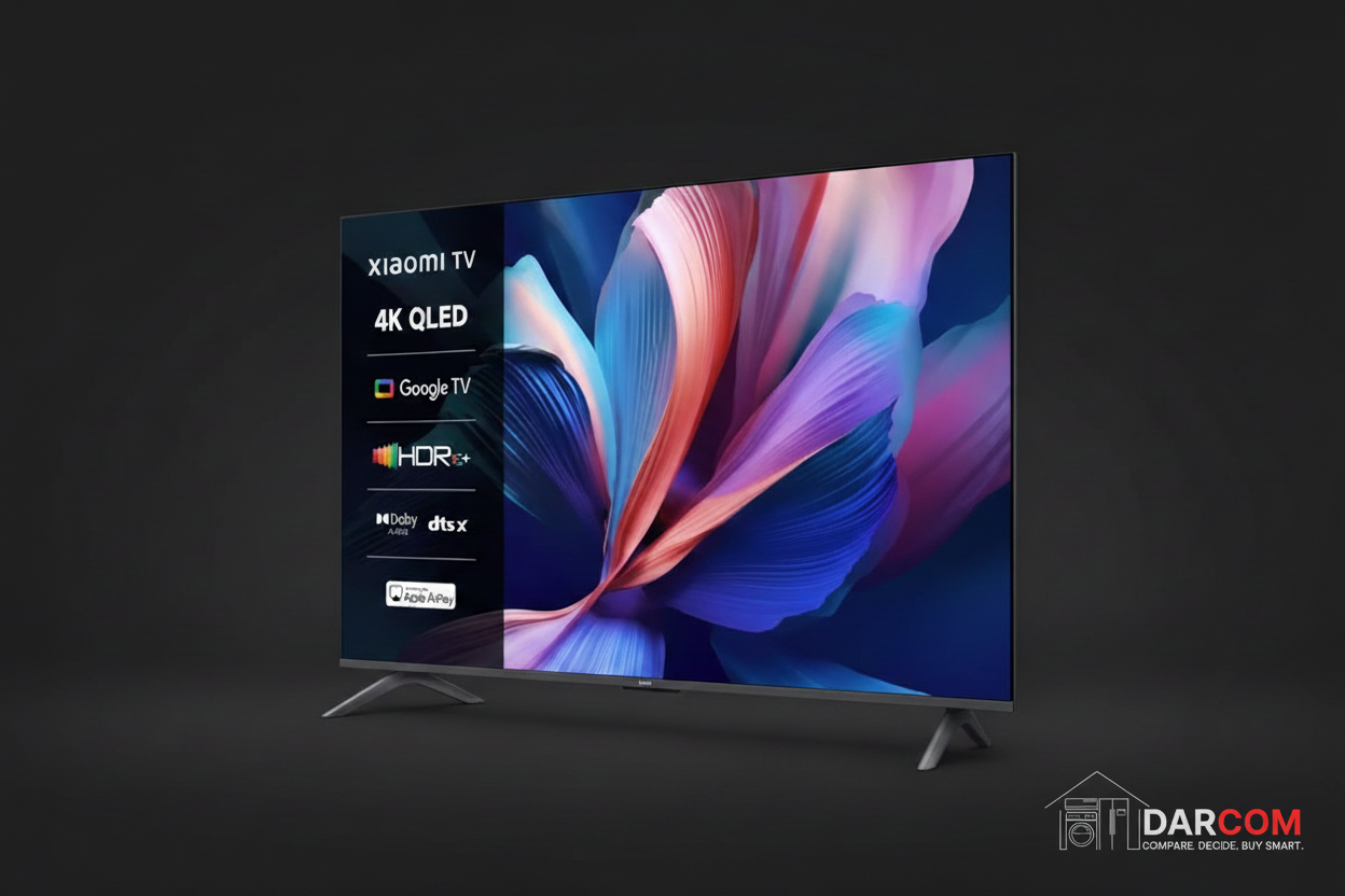 Xiaomi TV with DARCOM logo - Dark Background