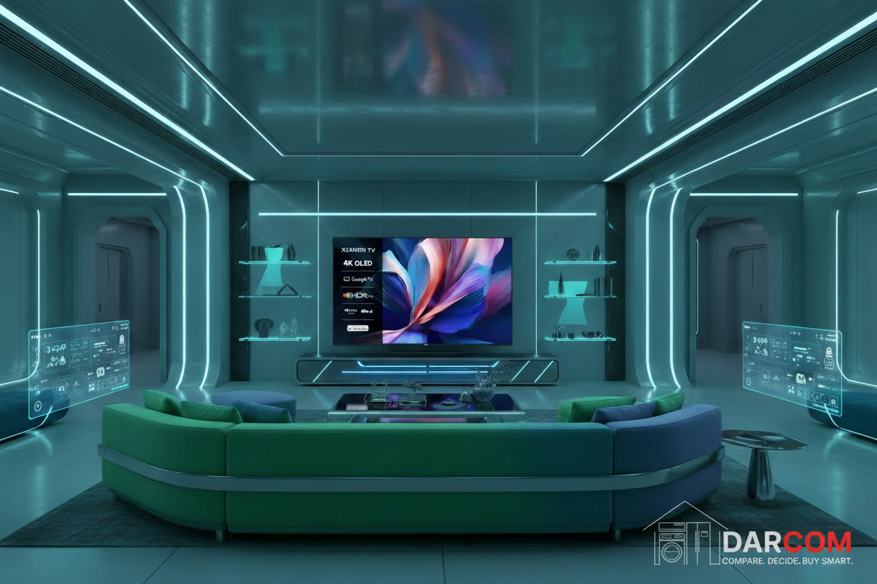 Xiaomi TV with DARCOM logo - Living Room